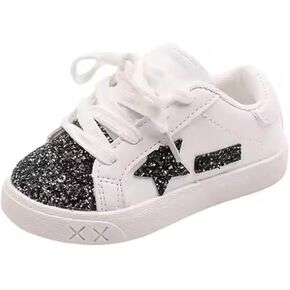 Toddler's Little Glitter Sneakers, Casual Shoes Chic Style Stars Design for Girls