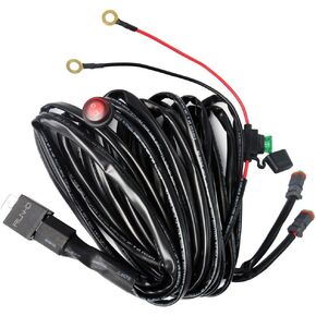 مجموعة أدوات تسخير أسلاك إضاءة LED عالمية، مخرج مزدوج مع موصل ذكر DT، طقم كابل لمصباحين
