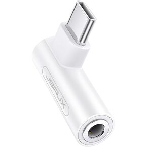 JSAUX محول صوت USB C إلى 3.5 مم بزاوية يمنى، محول مقبس سماعة رأس من النوع C إلى Aux مع دونجل DAC HiFi 24 بت متوافق مع Samsung Galaxy S23 Ultra وPixel 7 وiPad Pro وMacBook وiPhone 15