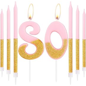 Blue Gold Birthday Candles,Blue Glitter Number 1 Candles with Long Candles,Birthday 1st Candles,Girls Boy 1st Birthday Cake Candles Decorations,Birthday Anniversary Wedding Party
