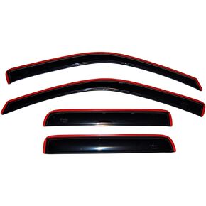 Auto Ventshade [AVS] In-Channel Ventvisor / Rain Guards | Fits 2004 - 2010 Isuzu D-Max Double Cab, 2004 - 2012 Chevrolet/GMC Colorado/Canyon Crew Cab- Smoke, 4 pcs. | 194133