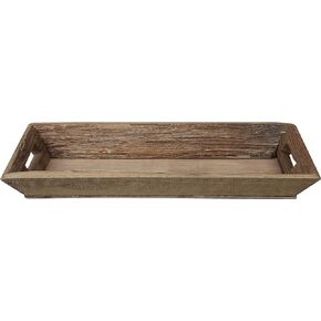 Brown Rectangle Decorative Wood Tray