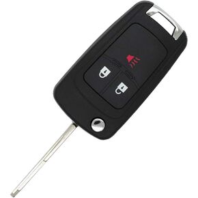 Replacement Key Shell Compatible with CHEVROLET Spark 3 Button Keyless Entry Remote Flip Key Case Fob PG657GC
