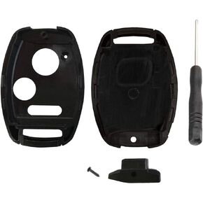 KeylessOption Keyless Entry Remote Key Blade Fob Shell Case Cover Repair for Honda Civic CR-V CR-Z Fit Odyssey + Screwdriver
