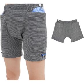 Incontinence Care Trousers, Catheter Underwear for Elderly with Double Pockets, Urinate Drainage Bag Pants for Catheter Nephrostomy Bag for Incontinence and Ostomy Patients (Men, M)