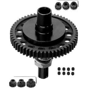 7075 Metal Spur Gear Slipper Clutch 57T(0.8) with 3.17mm and 5mm Pinion Gear Sets (15T/16T/17T) Upgrades for 1/10 4x4 Granite/Senton/Big Rock/Vorteks 3s & 550,Kraton/Outcast 4S,1/8 Typhon 3s,Red