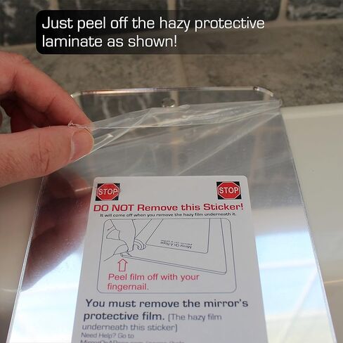 Premium Shower Mirror. Our Largest Mirror. Shatterproof, Waterproof. Easily Eliminate Fog and Shadows. in Saudi Arabia