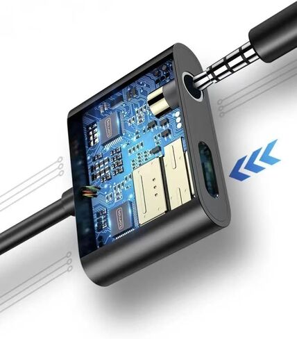 محول شاحن USB C إلى 3.5 ملم لسماعات الرأس ومحول شاحن USB C 2 في 1 من النوع C إلى مقبس صوت Aux مع دونجل شحن سريع PD 60 وات لسماعات الأذن الاستريو المتوافقة مع Samsung S23/S22 Note20/10 Pixel 5/4 iPad Pro Air in Kuwait
