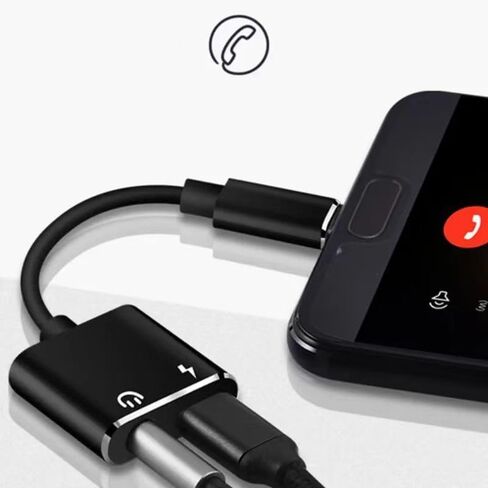 محول شاحن USB C إلى 3.5 ملم لسماعات الرأس ومحول شاحن USB C 2 في 1 من النوع C إلى مقبس صوت Aux مع دونجل شحن سريع PD 60 وات لسماعات الأذن الاستريو المتوافقة مع Samsung S23/S22 Note20/10 Pixel 5/4 iPad Pro Air in Kuwait