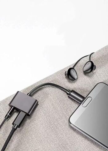 محول شاحن USB C إلى 3.5 ملم لسماعات الرأس ومحول شاحن USB C 2 في 1 من النوع C إلى مقبس صوت Aux مع دونجل شحن سريع PD 60 وات لسماعات الأذن الاستريو المتوافقة مع Samsung S23/S22 Note20/10 Pixel 5/4 iPad Pro Air in Kuwait