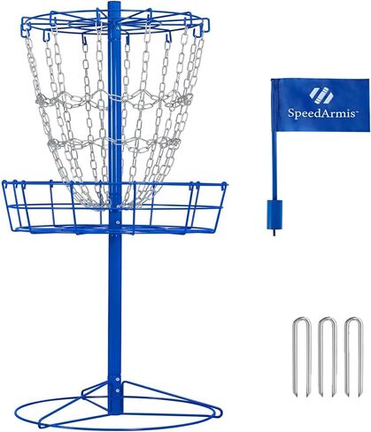 أهداف سلة الجولف القرصية - سلال الجولف الفريسبي المحمولة مع 12 سلسلة فولاذية مزدوجة شديدة التحمل، سلة جولف قرصية احترافية in Kuwait