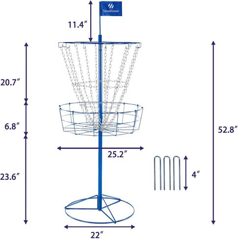 أهداف سلة الجولف القرصية - سلال الجولف الفريسبي المحمولة مع 12 سلسلة فولاذية مزدوجة شديدة التحمل، سلة جولف قرصية احترافية in Kuwait