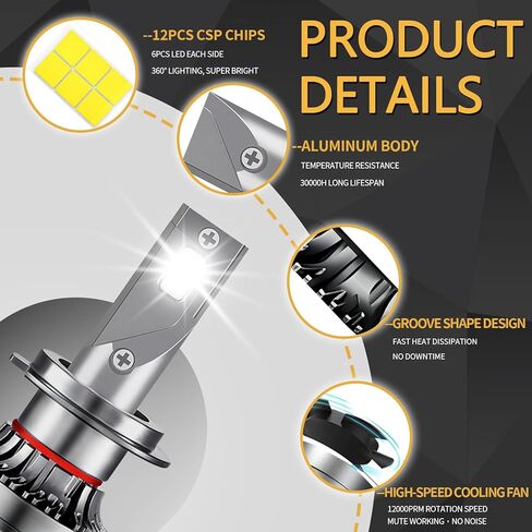 لسيارة جيب جراند شيروكي 1999-2010 LED المصابيح الأمامية مصابيح الضباب كومبو، 6 قطع فائقة السطوع 6000 كيلو بيضاء مصابيح أمامية عالية ومنخفضة الشعاع ومصابيح الضباب حزمة مصابيح LED in Kuwait