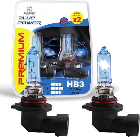 مصباح أمامي للسيارة هالوجين 9006 HB4، ضوء أبيض فائق 5000 كلفن، P22d 12 فولت/51 وات 2000 لومن 1200 ساعة، IP67، عبوتان، ضمان لمدة عامين in Kuwait