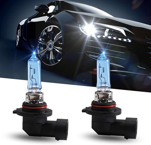 مصباح أمامي للسيارة هالوجين 9006 HB4، ضوء أبيض فائق 5000 كلفن، P22d 12 فولت/51 وات 2000 لومن 1200 ساعة، IP67، عبوتان، ضمان لمدة عامين in Kuwait