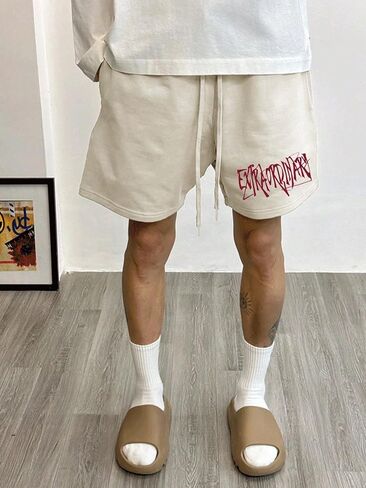 OYOANGLE Men's Graphic Print Drawstring Elastic Waist Shorts Casual Workout Athletic Shorts Bottom Track Shorts in Saudi Arabia