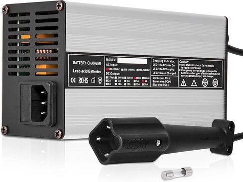 48 Volts 6 AMP Golf Cart Battery Charger 3-Pin Style Outlet Plug Club Car Charger with Fuse Compatible with 2007-2023 Yamaha G29 Golf Cart Portable & Lightweight in Saudi Arabia