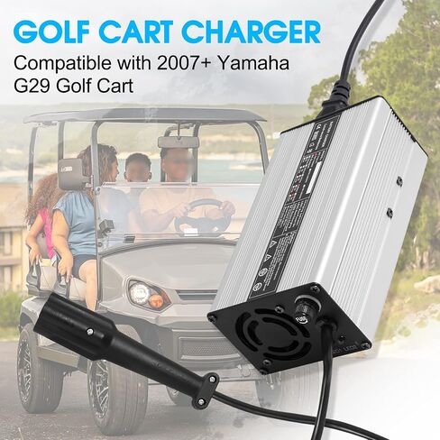 48 Volts 6 AMP Golf Cart Battery Charger 3-Pin Style Outlet Plug Club Car Charger with Fuse Compatible with 2007-2023 Yamaha G29 Golf Cart Portable & Lightweight in Saudi Arabia
