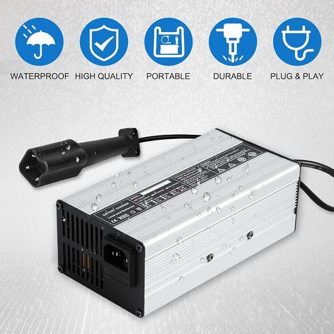 48 Volts 6 AMP Golf Cart Battery Charger 3-Pin Style Outlet Plug Club Car Charger with Fuse Compatible with 2007-2023 Yamaha G29 Golf Cart Portable & Lightweight in Saudi Arabia