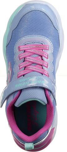 Skechers Kids Girls Twisty Glow Sneaker, Perwinkle/Multi, 4 Big Kid in Saudi Arabia