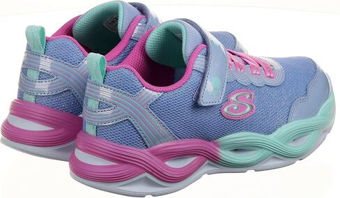 Skechers Kids Girls Twisty Glow Sneaker, Perwinkle/Multi, 4 Big Kid in Saudi Arabia
