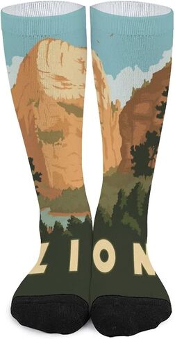 U S National Park Art Funny Dress Socks for Men Women, Cool Personality Crew Socks Novelty Casual Elite Tube Socks in Saudi Arabia