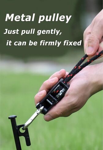 مجموعة أدوات الخيمة الفاخرة مع مطرقة وحقيبة تخزين - مجموعة مكونة من 16 قطعة للتخييم الآمن والنزهات واستخدام الفناء in Kuwait