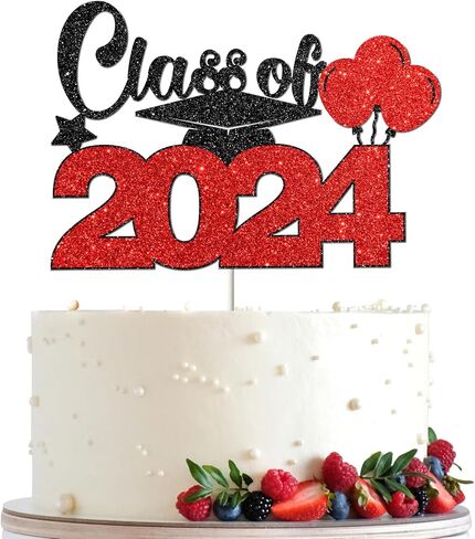 طبقة علوية للكيك فئة 2024، علامة تهنئة 2024، تزيين حفلات التخرج من الكلية الثانوية in Kuwait