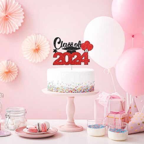 طبقة علوية للكيك فئة 2024، علامة تهنئة 2024، تزيين حفلات التخرج من الكلية الثانوية in Kuwait