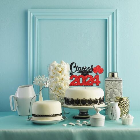 طبقة علوية للكيك فئة 2024، علامة تهنئة 2024، تزيين حفلات التخرج من الكلية الثانوية in Kuwait