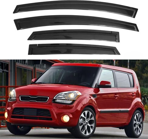 Window Visor Compatible with Kia Soul 2009-2013, Rain Guard Tape-On Extra Durable Sun Wind Air Side Vent Window Deflector, 2009 2010 2011 2012 2013 in Saudi Arabia