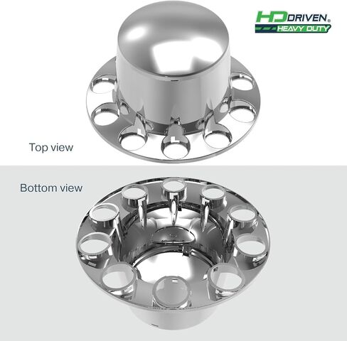 HD Driven 33mm WK Chrome Plastic Front Axle Dome Screw On – Front Wheel Covers for Semi-Trucks, Internally Threaded, Rustproof ABS Chrome Plastic, Universal Fit, Easy Screw-On Installation in Saudi Arabia