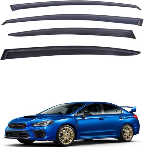LABLT Black Tinted Trim Window Visor Deflector Replacement for Subaru WRX STI JDM Style Sedan 4-Door 2015 2016 2017 2018 2019 Vent Visor Window Visors Rain Guard Shade Deflector in Saudi Arabia