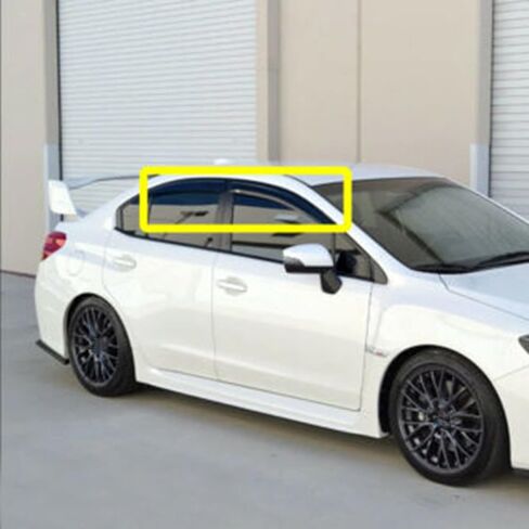 LABLT Black Tinted Trim Window Visor Deflector Replacement for Subaru WRX STI JDM Style Sedan 4-Door 2015 2016 2017 2018 2019 Vent Visor Window Visors Rain Guard Shade Deflector in Saudi Arabia
