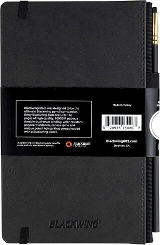 Blackwing Slate Journal، دفتر ملاحظات بغلاف مقوى أسود (160 صفحة) - فارغ in Kuwait