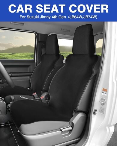 Autorder 2PCS Seat Covers for 2019-2024 Suzuki Jimny JB64 JB74 Accessories Front Seat Protector All Weather Protection Seat Cover Waterproof Black in Saudi Arabia