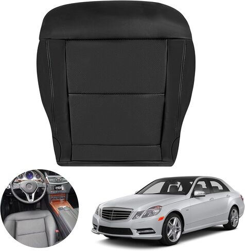 غطاء مقعد السائق الجانبي متوافق مع 2010-2014 مرسيدس بنز E350 E550، غطاء مقعد جلدي سفلي بديل لملحقات مرسيدس in Kuwait