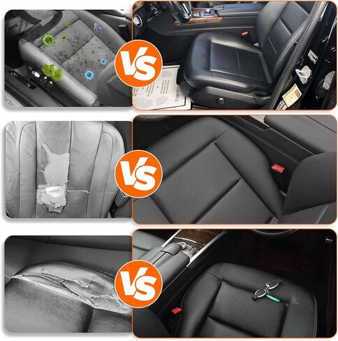 غطاء مقعد السائق الجانبي متوافق مع 2010-2014 مرسيدس بنز E350 E550، غطاء مقعد جلدي سفلي بديل لملحقات مرسيدس in Kuwait