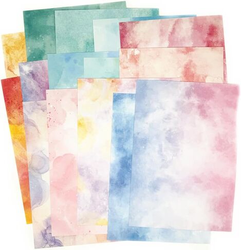 120 ورقة ورق قصاصات يدوية، ورق قصاصات ورق ملون بألوان قوس قزح، أوراق أنماط مائية لمجلة غير المرغوب فيها، مستلزمات تزيين مجلة اليوميات اليدوية in Kuwait