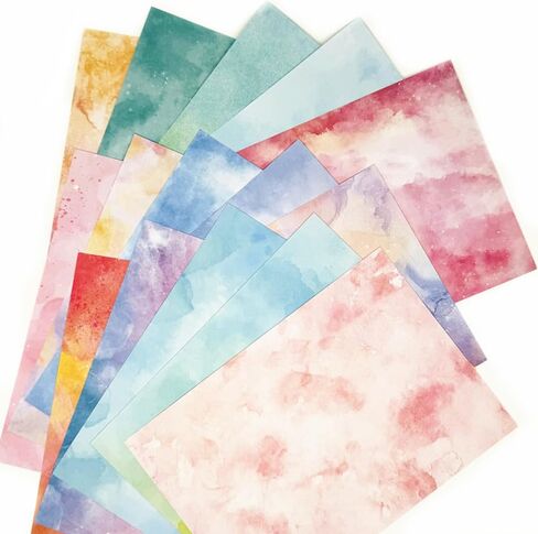 120 ورقة ورق قصاصات يدوية، ورق قصاصات ورق ملون بألوان قوس قزح، أوراق أنماط مائية لمجلة غير المرغوب فيها، مستلزمات تزيين مجلة اليوميات اليدوية in Kuwait