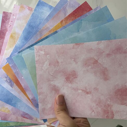 120 ورقة ورق قصاصات يدوية، ورق قصاصات ورق ملون بألوان قوس قزح، أوراق أنماط مائية لمجلة غير المرغوب فيها، مستلزمات تزيين مجلة اليوميات اليدوية in Kuwait