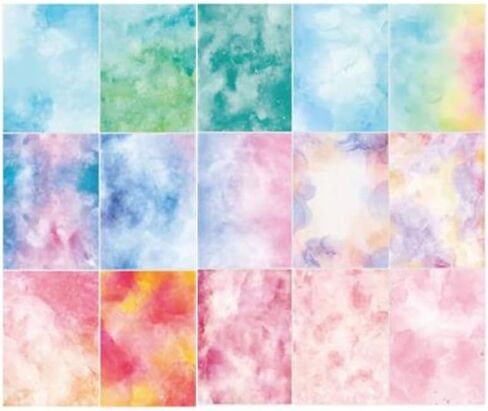 120 ورقة ورق قصاصات يدوية، ورق قصاصات ورق ملون بألوان قوس قزح، أوراق أنماط مائية لمجلة غير المرغوب فيها، مستلزمات تزيين مجلة اليوميات اليدوية in Kuwait