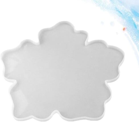 Resin Molds Round Silicone Molds Flower Coaster Resin Silicone Coaster Molds Epoxy Resin Casting Molds Mirror Epoxy Bowl Cups Mats for DIY Making Home Store (White) Clear Coasters Resin Mold in Saudi Arabia