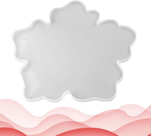 Resin Molds Round Silicone Molds Flower Coaster Resin Silicone Coaster Molds Epoxy Resin Casting Molds Mirror Epoxy Bowl Cups Mats for DIY Making Home Store (White) Clear Coasters Resin Mold in Saudi Arabia