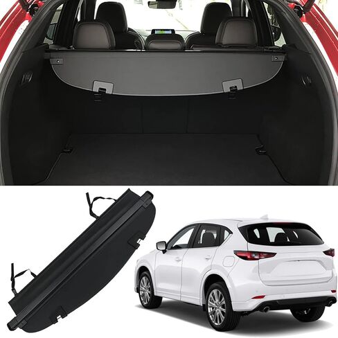 غطاء الشحن متوافق مع 2017-2023 Mazda CX-5 غطاء حماية البضائع القابل للسحب باللون الأسود (نسخة محدثة) in Kuwait