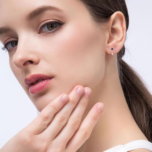 3mm Small Huggie Half Hoop Earrings for Women Men Girls Hypoallergenic Minimalist Tiny Cartilage Stud Earrings with Ball Screw Back Dainty Colored CZ Earrings Gifts(Amethyst, Gold) in Saudi Arabia