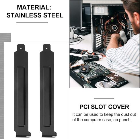 SOLUSTRE Pc Case فتحة غطاء هيكل الكمبيوتر كتلة 20 قطعة غطاء فتحة الكمبيوتر الخلفي الفولاذ المقاوم للصدأ توسيع لوحة فارغة ملحقات الكمبيوتر لقم الهيكل كتلة RGB حالة الكمبيوتر الكمبيوتر in Saudi Arabia