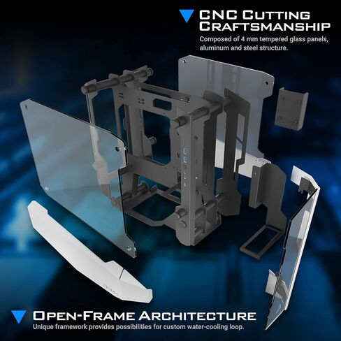 حافظة كمبيوتر Antec Striker مصنوعة من الألومنيوم والفولاذ ITX، حامل وحدة معالجة الرسومات الأمامية، دعم مروحة يصل إلى 4 × 120 مم، USB 3.1 Type-C جاهز وحامل PCI-E متضمن (Striker Mini) in Kuwait