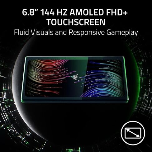 الكمبيوتر اللوحي Razer Edge WiFi Gaming Tablet: Snapdragon G3X Gen 1 - التحكم في فئة وحدة التحكم مع HyperSense Haptics - شاشة لمس AMOLED FHD+ مقاس 6.8 بوصة 144 هرتز - Android، الكمبيوتر الشخصي، Xbox، الألعاب السحابية - تطبيق Nexus المدعوم (متجدد) in Saudi Arabia