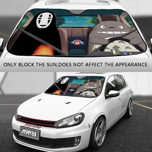 Gaoshan Anime Foldable Car Windshield Sun Shades Universal Fit 51.2/ inch X 27.5/ inchKeep Your Vehicle Cool, Uv Sun and Heat Reflector Car Truck SUV-S ZYZ-CTT1-sun-P-05 in Saudi Arabia